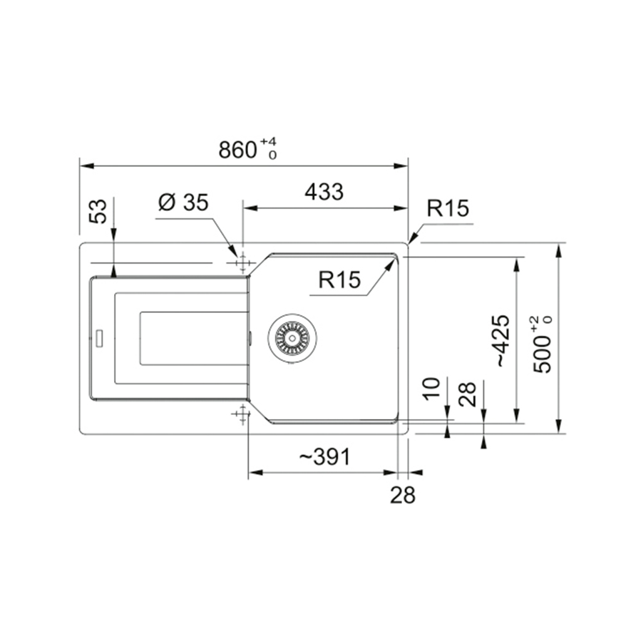 Sudoper Franke Urban 2.0 UBG 611-86 114.0686.760