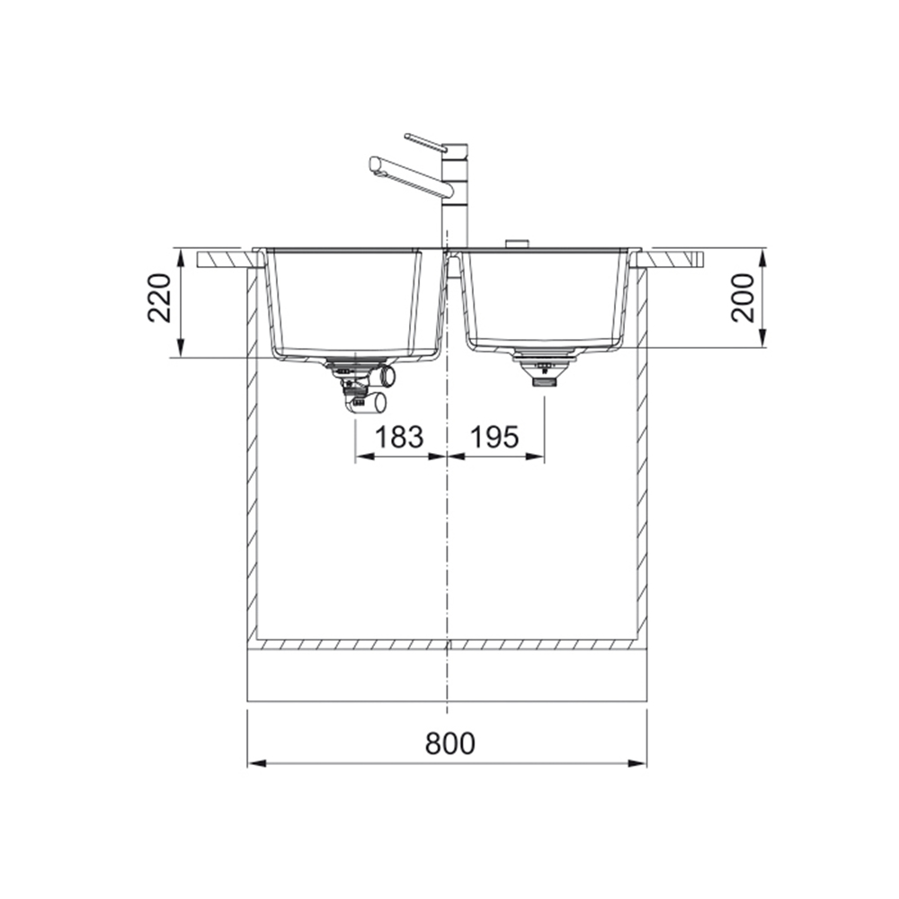 Sudoper Franke Urban 2.0 UBG 620-36-33 Crna 114.0686.764
