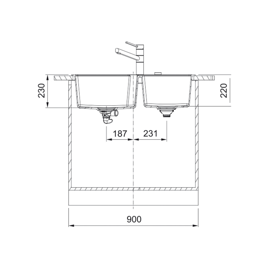 Sudoper Franke Urban 2.0 UBG 620-43-34 Crna 114.0686.775