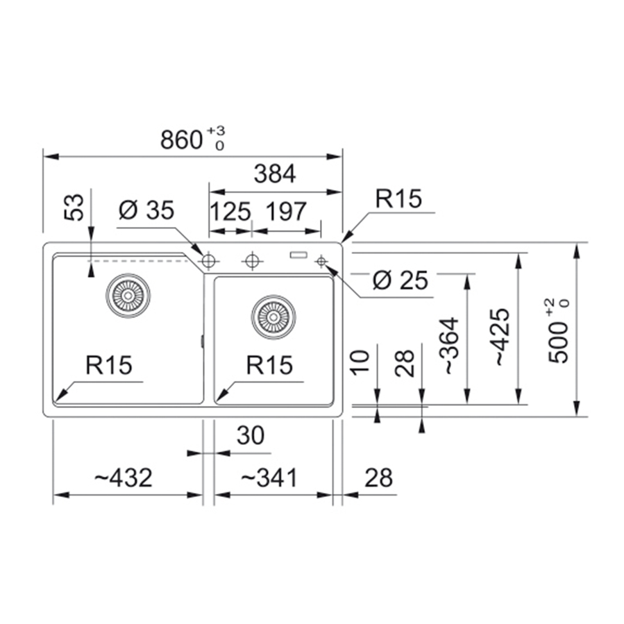 Sudoper Franke Urban 2.0 UBG 620-43-34 Crna 114.0686.775