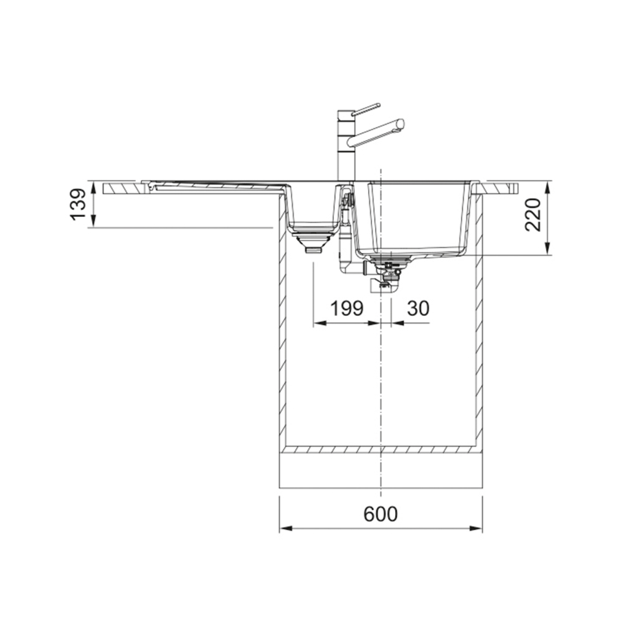 Sudoper Franke Urban 2.0 UBG 651-100 Black Collection 114.0682.734