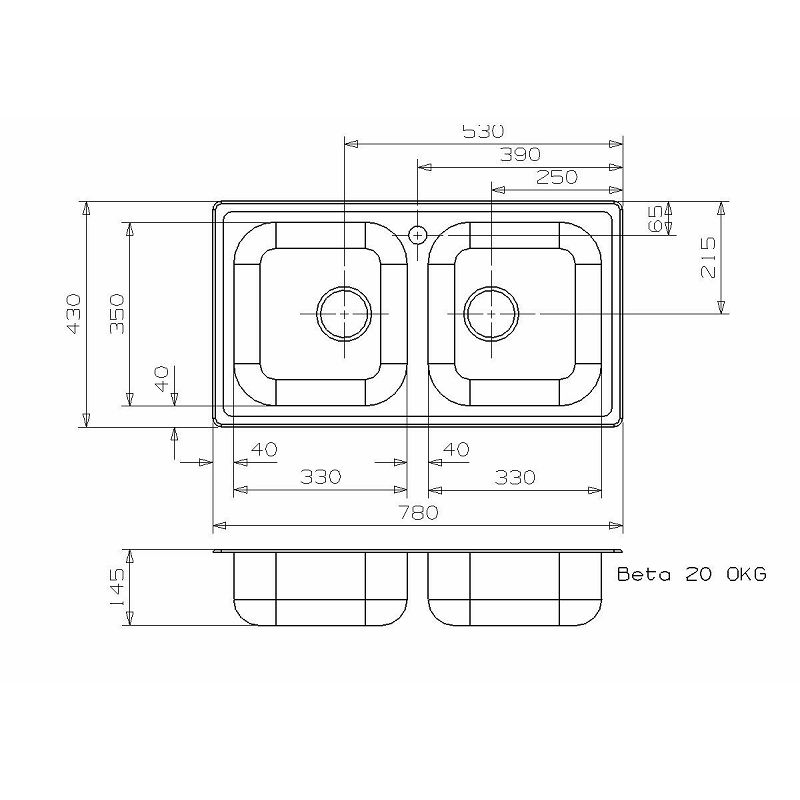 Sudoper Reginox BETA20 BAP