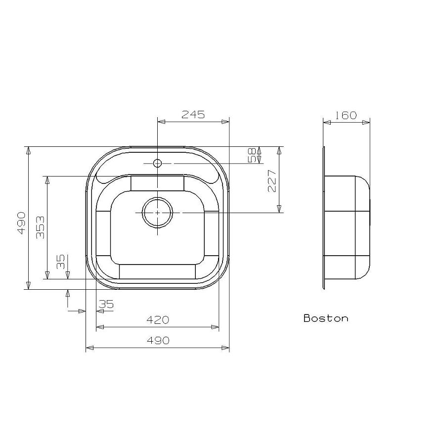 Sudoper Reginox Boston (R)