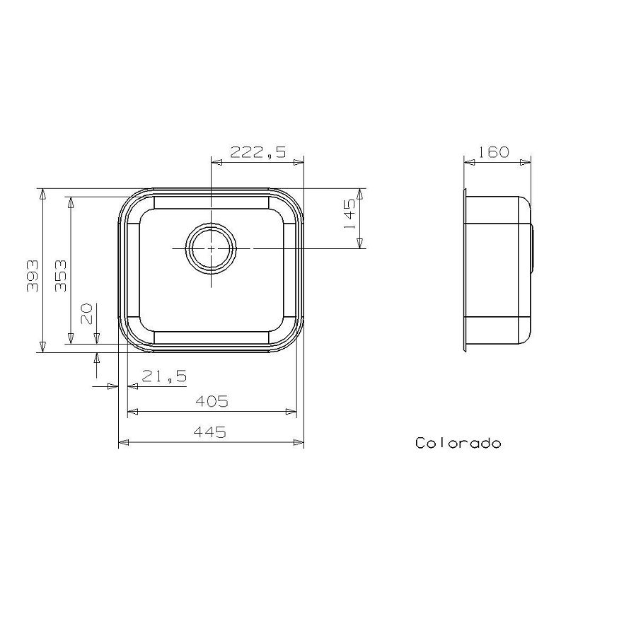 Sudoper Reginox Colorado (L) Vlakbouw OKG