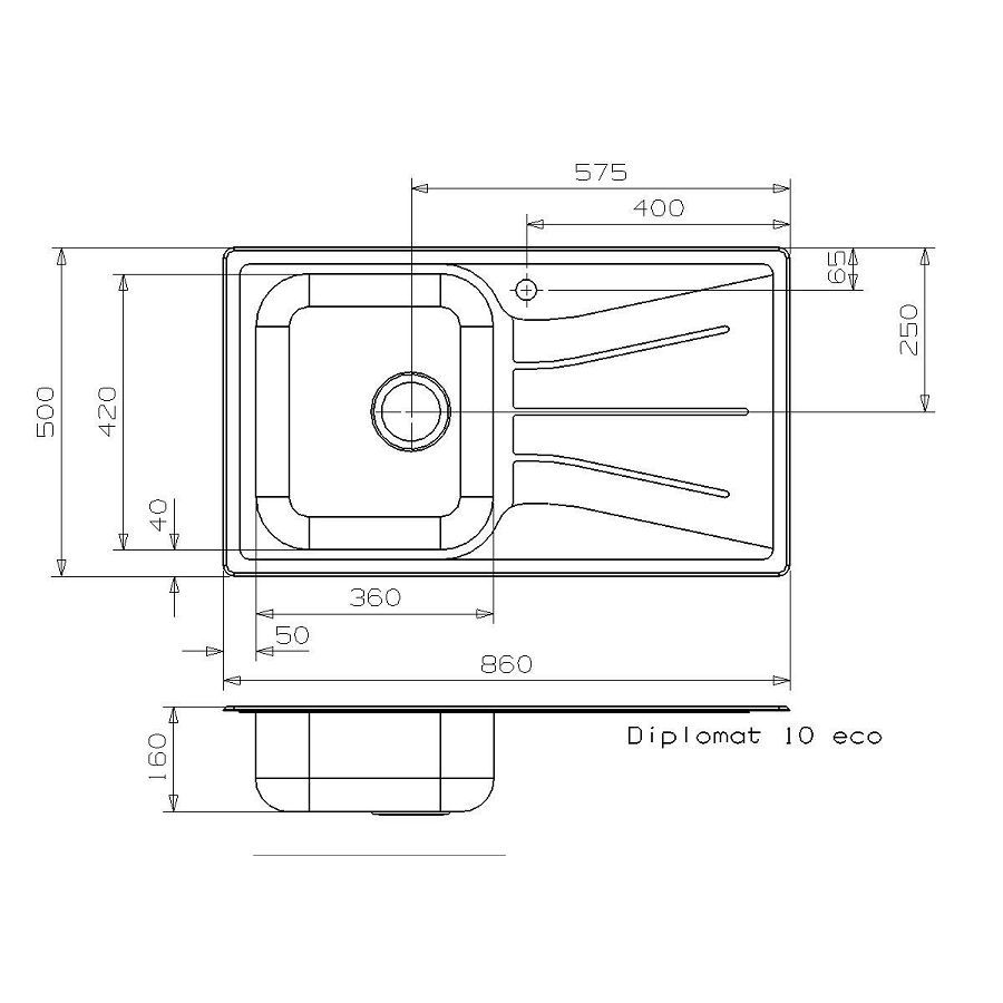 Sudoper Reginox Diplomat 10ECO