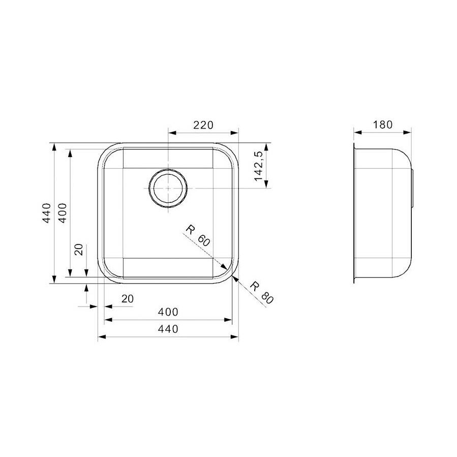 Sudoper Reginox IB4040L