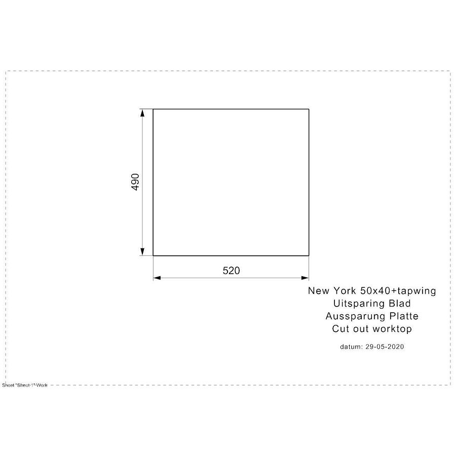 Sudoper Reginox New York 50X40 (L) TW OKG