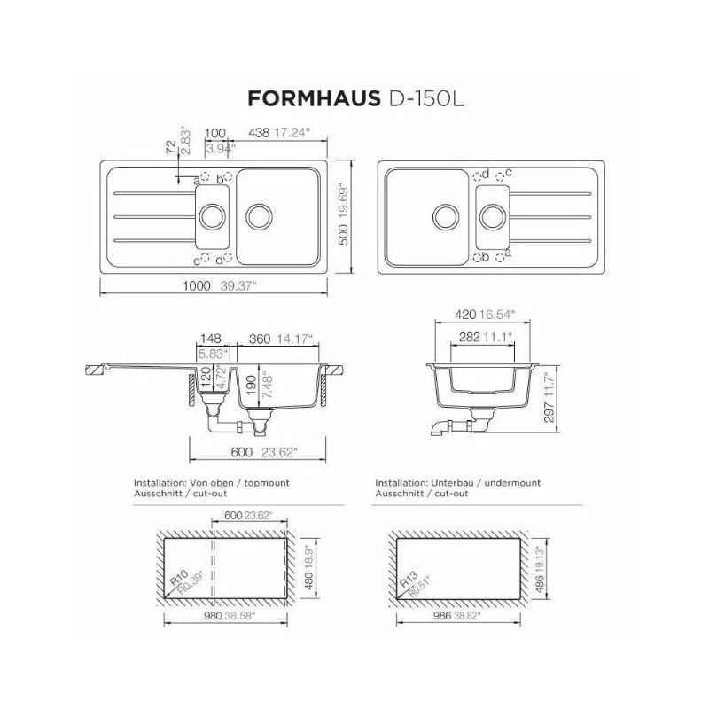 Sudoper Schock Formhaus D-150L