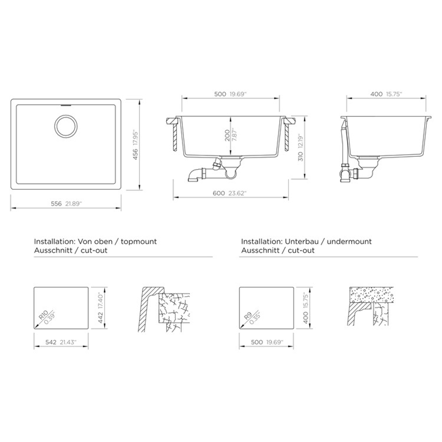Sudoper Schock Kaia N-100L/U magma