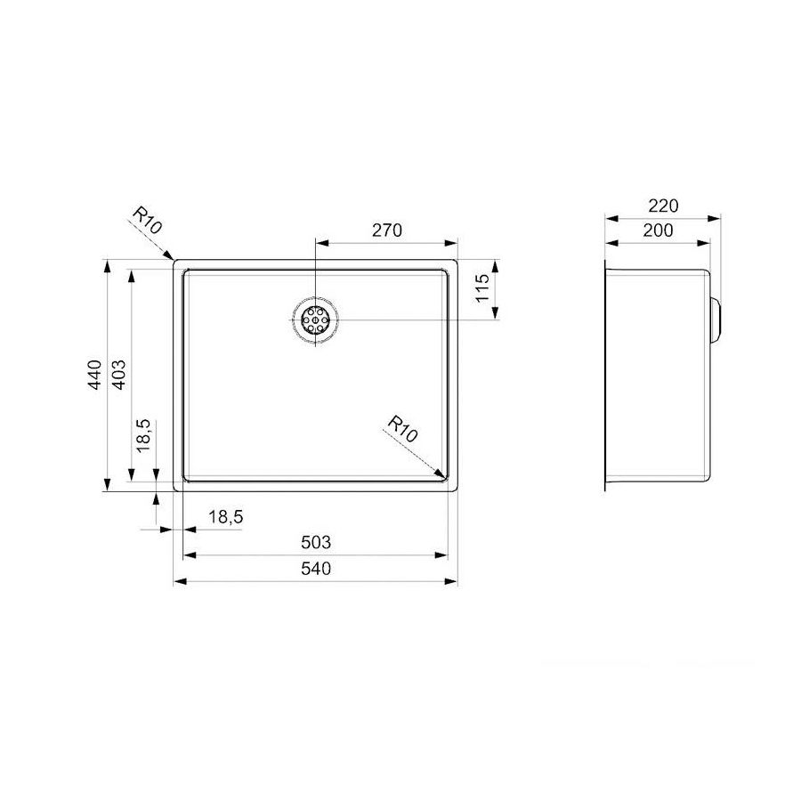 Sudoper Schock Reginox New York 50X40 (L)