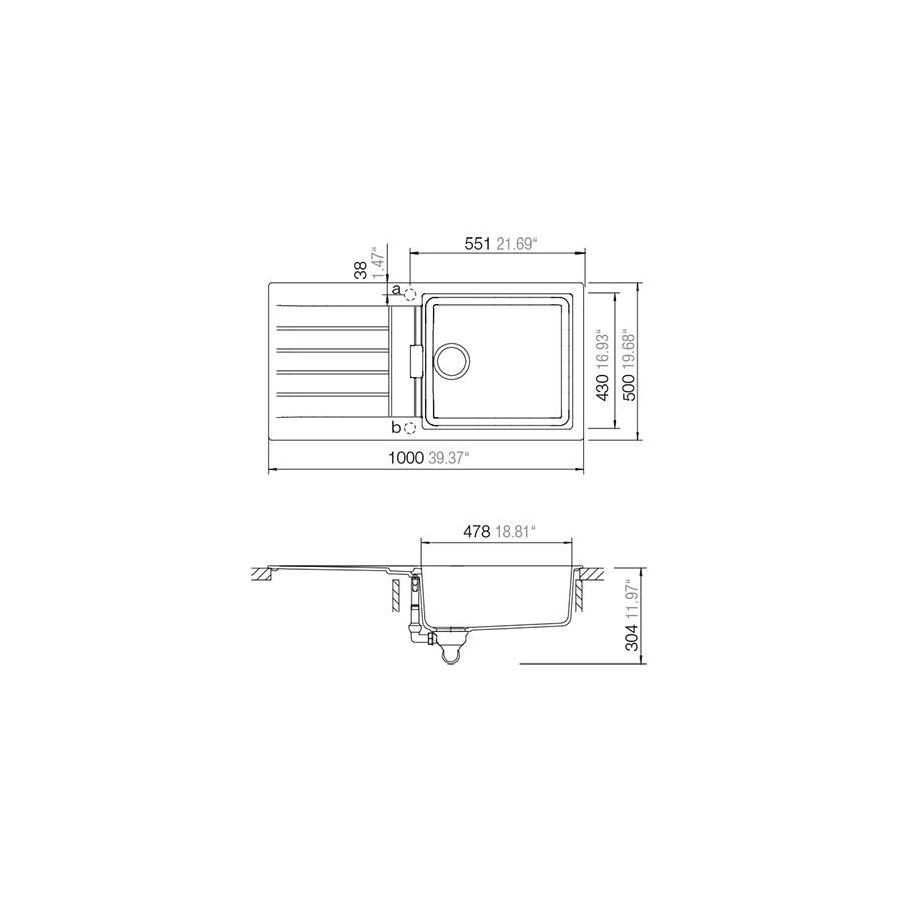Sudoper Schock Signus D-100L magma
