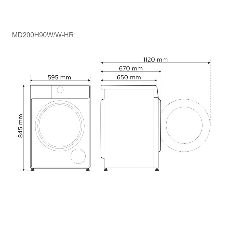 Sušilica rublja Midea MD200H90W/W-HR