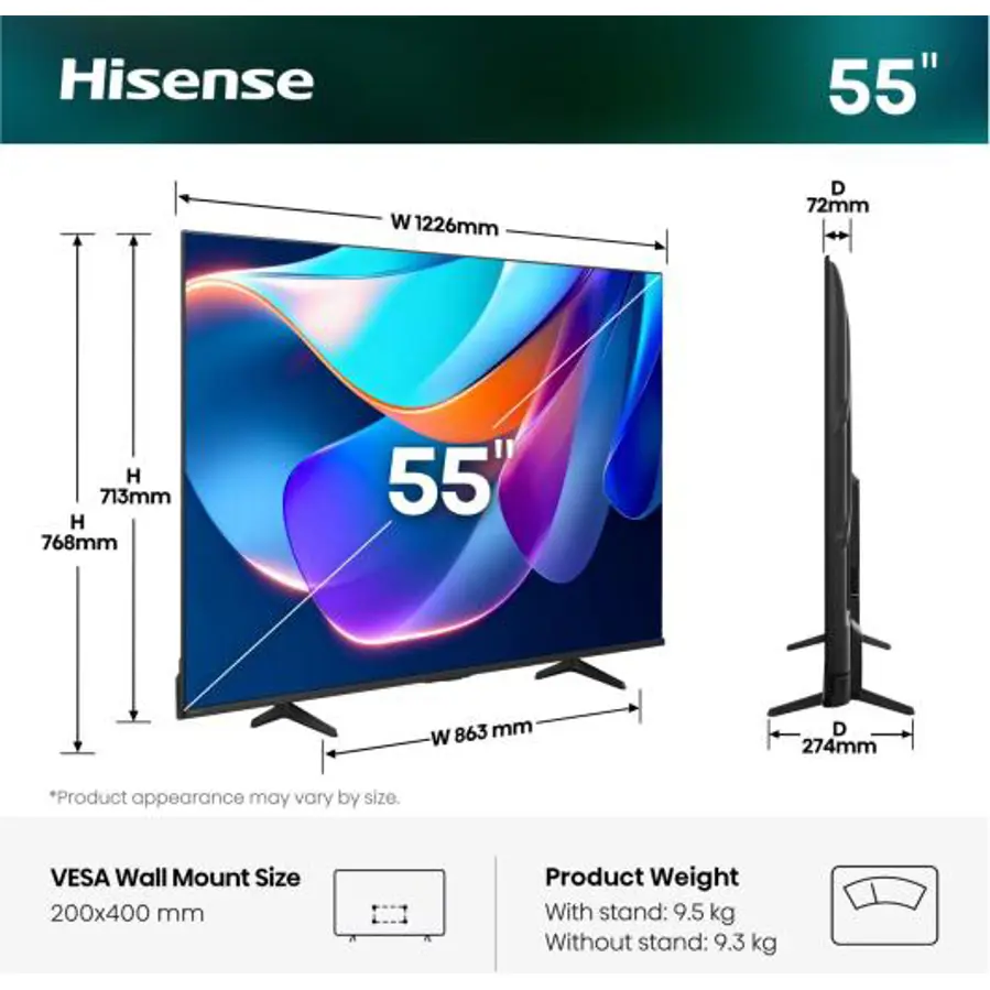 Televizor Hisense 55A6S UHD 4K VidaaOS