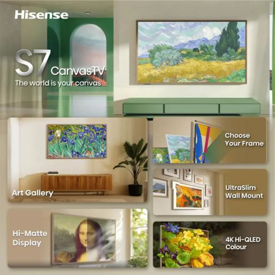 Televizor Hisense 65S7S UHD QuantumDot 4K Canvas 144Hz VidaaOS
