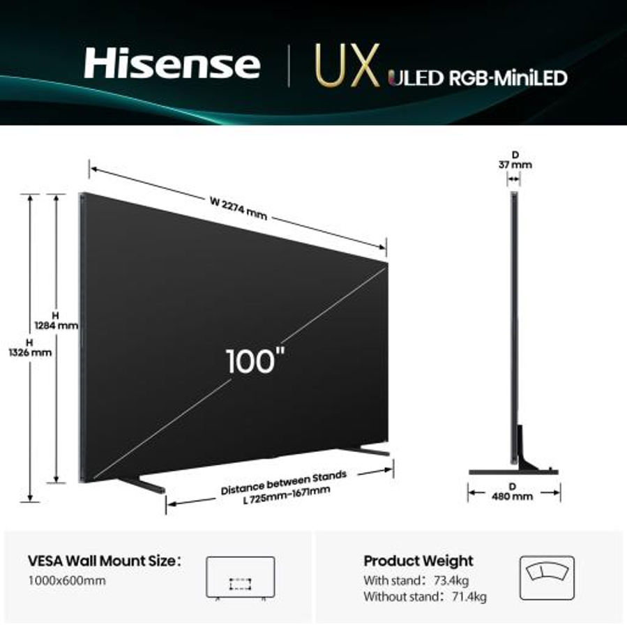 Televizor Hisense 85E7S PRO UHD QuantumDot 4K VidaaOS