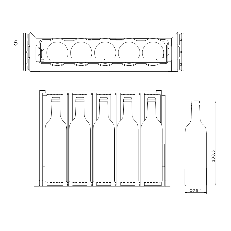 Ugradbena ladica za vino mQuvee WKS5FGBP