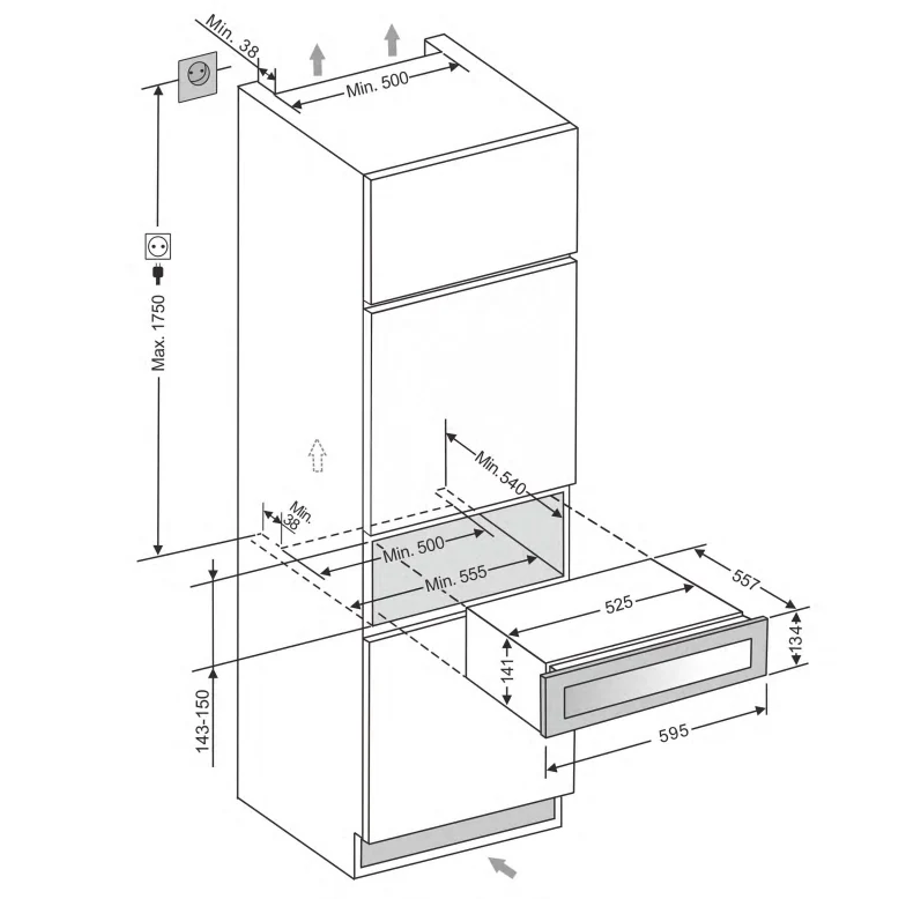 Ugradbena ladica za vino mQuvee WKS5FGBP