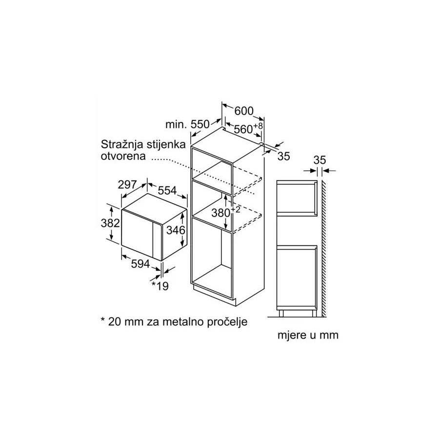 Ugradbena mikrovalna pećnica Bosch BFL523MS0