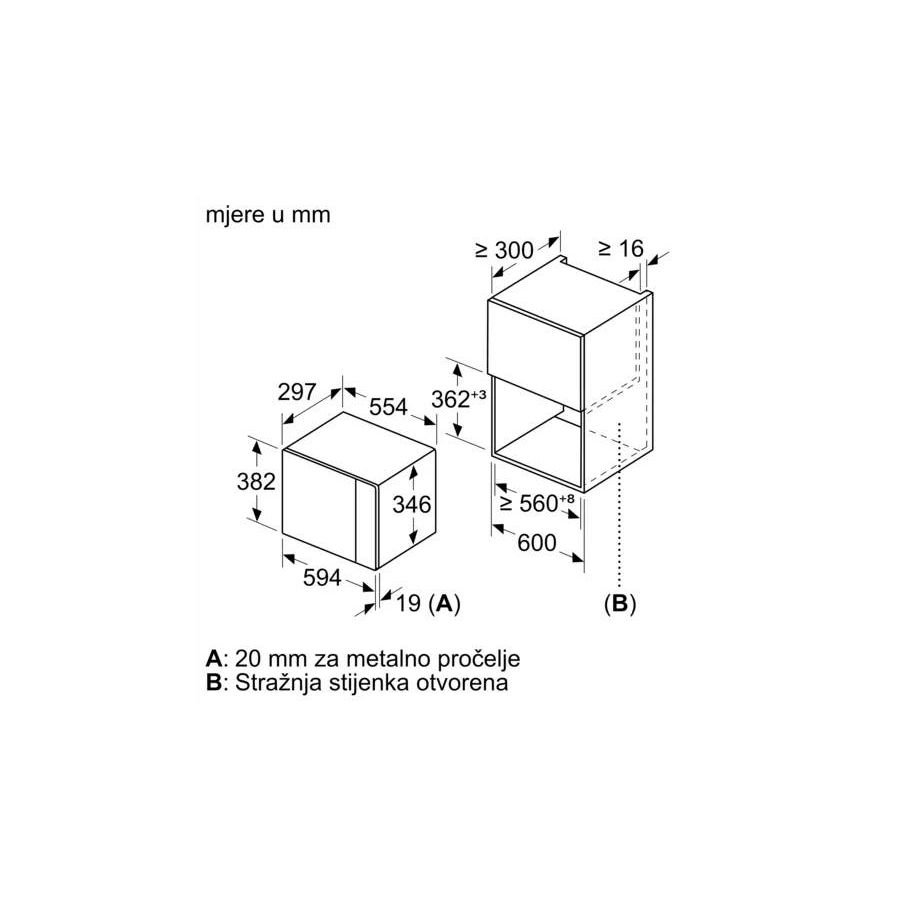 Ugradbena mikrovalna pećnica Bosch BFL523MS0