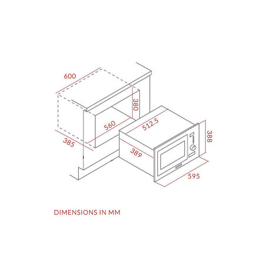 Ugradbena mikrovalna pećnica Candy MICG25GDFN