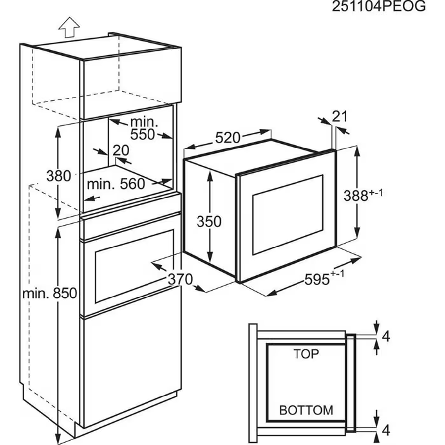 Ugradbena mikrovalna pećnica Electrolux EMS4253TBK Grill