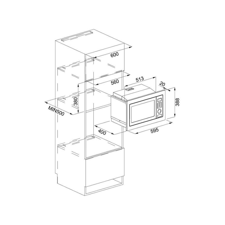 Ugradbena mikrovalna pećnica Franke FMW 250 CR2 G BK