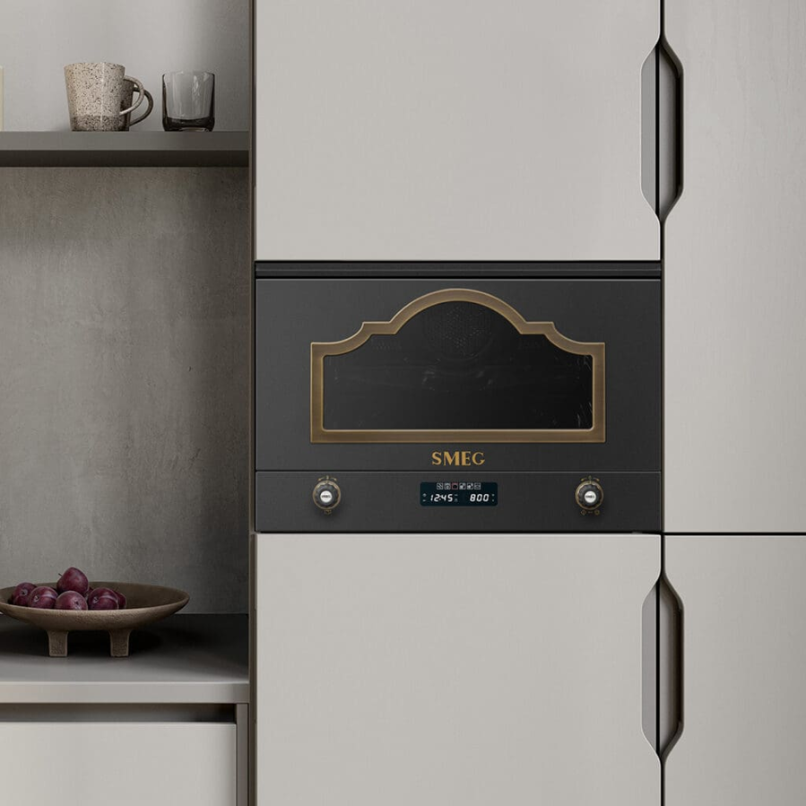 Ugradbena mikrovalna pećnica Smeg MP722AO Cortina Retro