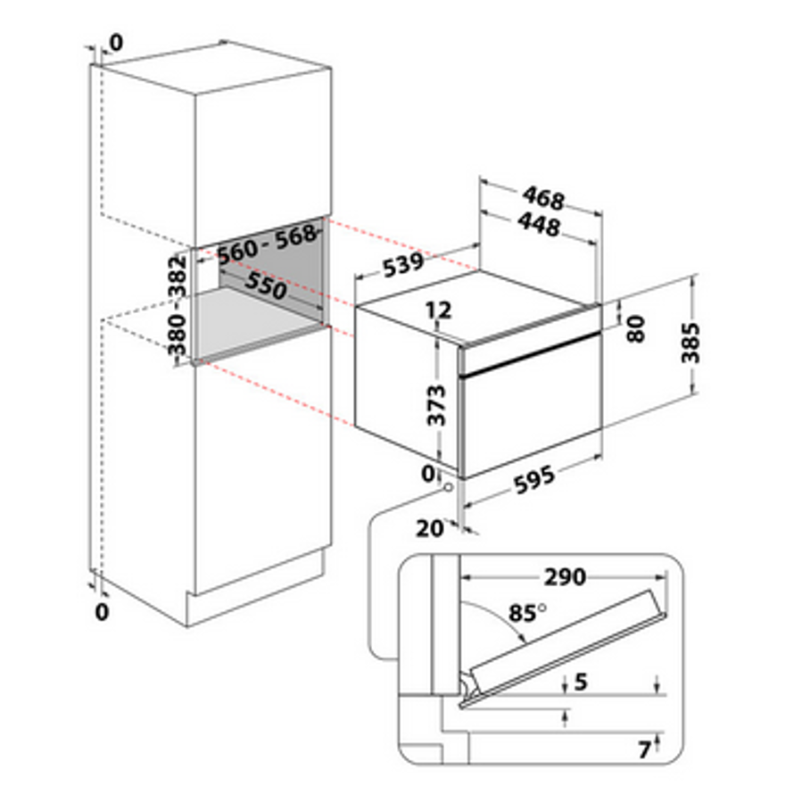 Ugradbena mikrovalna pećnica Whirlpool WMD44ME Grill