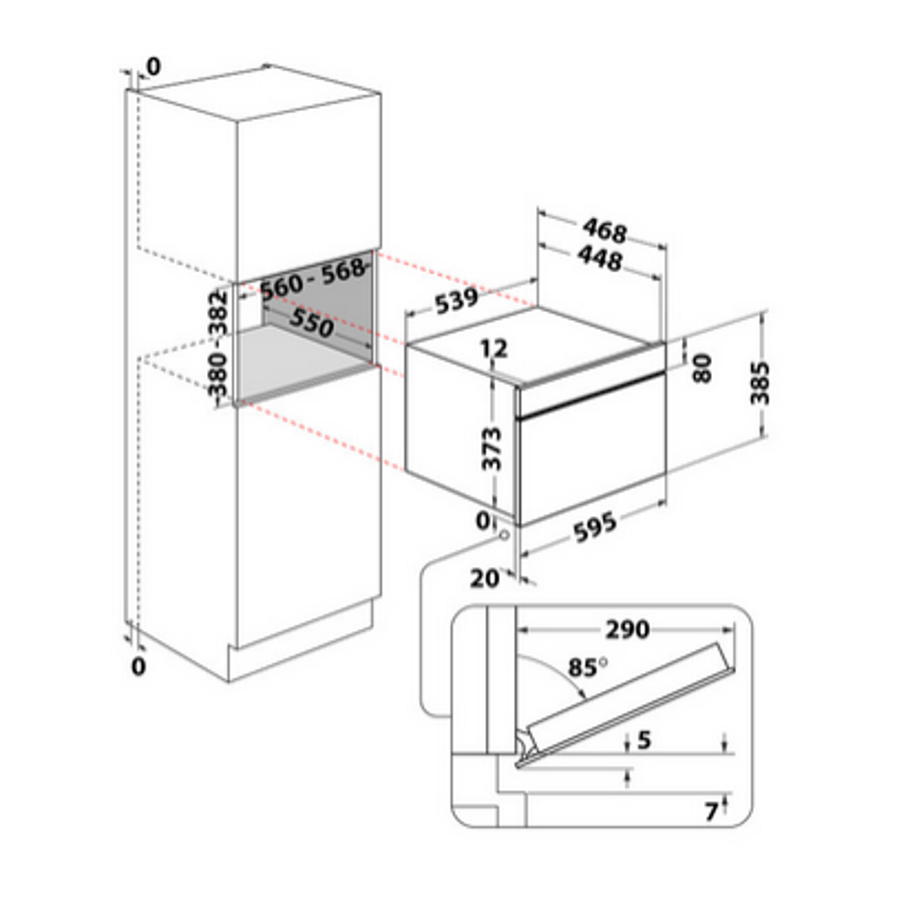 Ugradbena mikrovalna pećnica Whirlpool WMD44MW Grill
