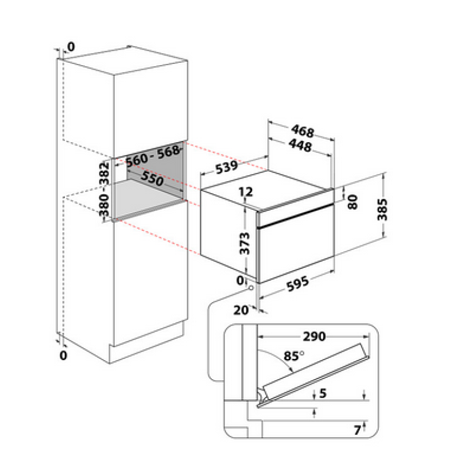 Ugradbena mikrovalna pećnica Whirlpool WMD54MX Grill
