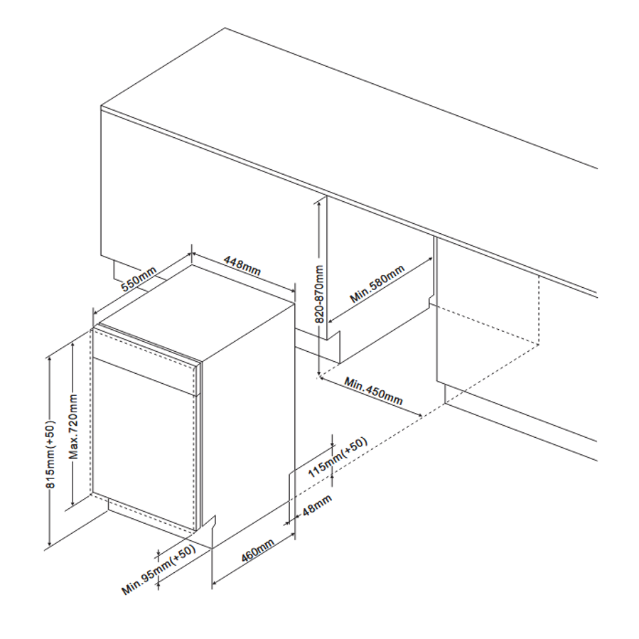 Ugradbena perilica posuđa Amica DIM42E6EBqO