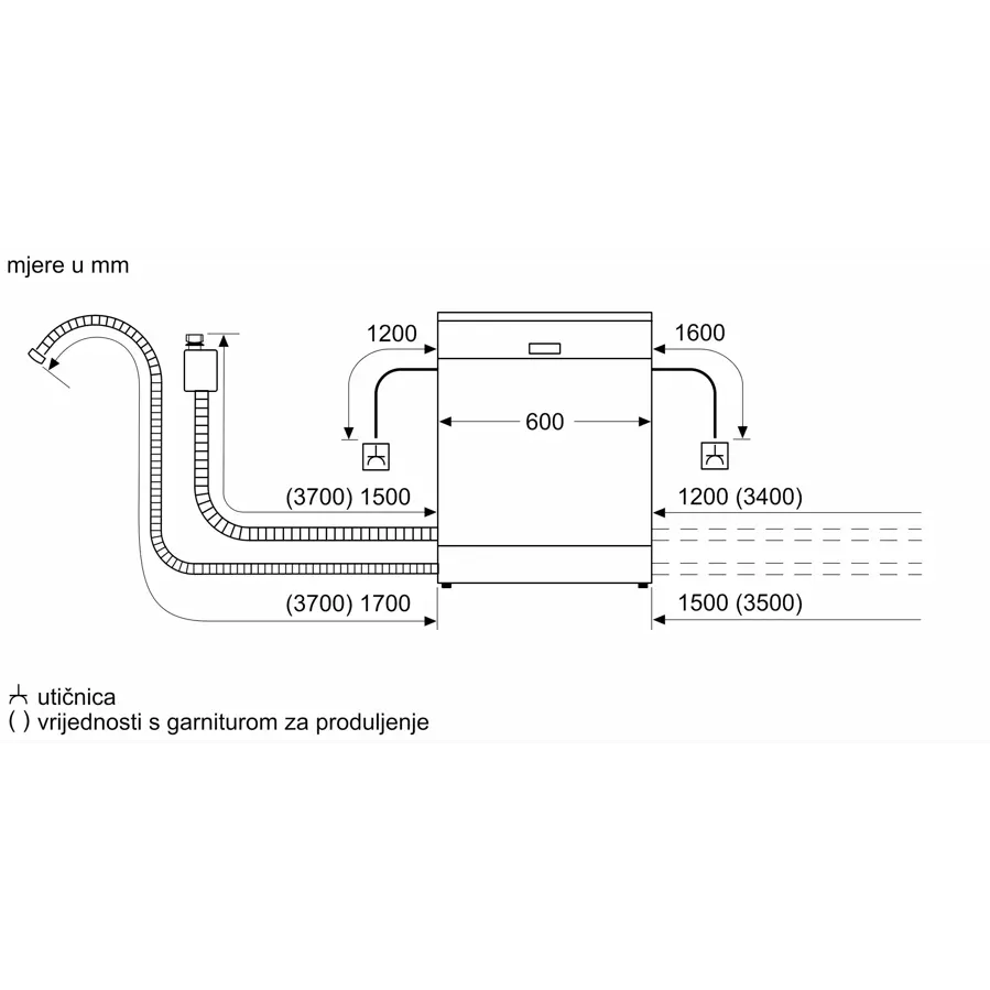 Ugradbena perilica posuđa Bosch SMD6ECX21E WiFi OpenAssist EfficientDry