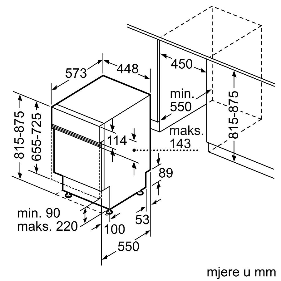 Ugradbena perilica posuđa Bosch SPI4HMS49E