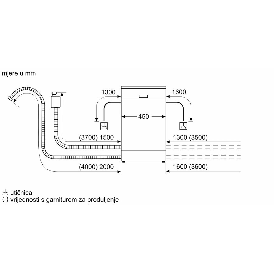 Ugradbena perilica posuđa Bosch SPI4HMS49E