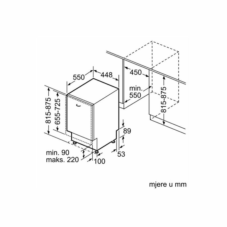 Ugradbena perilica posuđa Bosch SPV2IKX10E