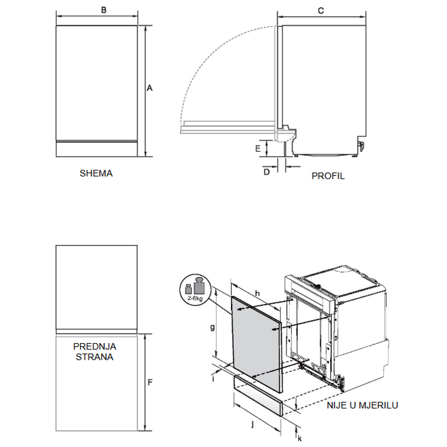 Ugradbena perilica posuđa Candy CH5B3F1B AirDry WiFi
