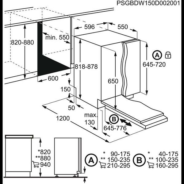 Ugradbena perilica posuđa Electrolux EEA27200L