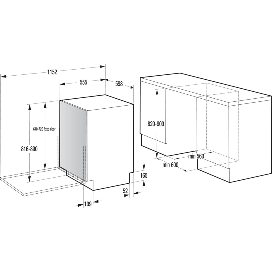 Ugradbena perilica posuđa Gorenje GV16B