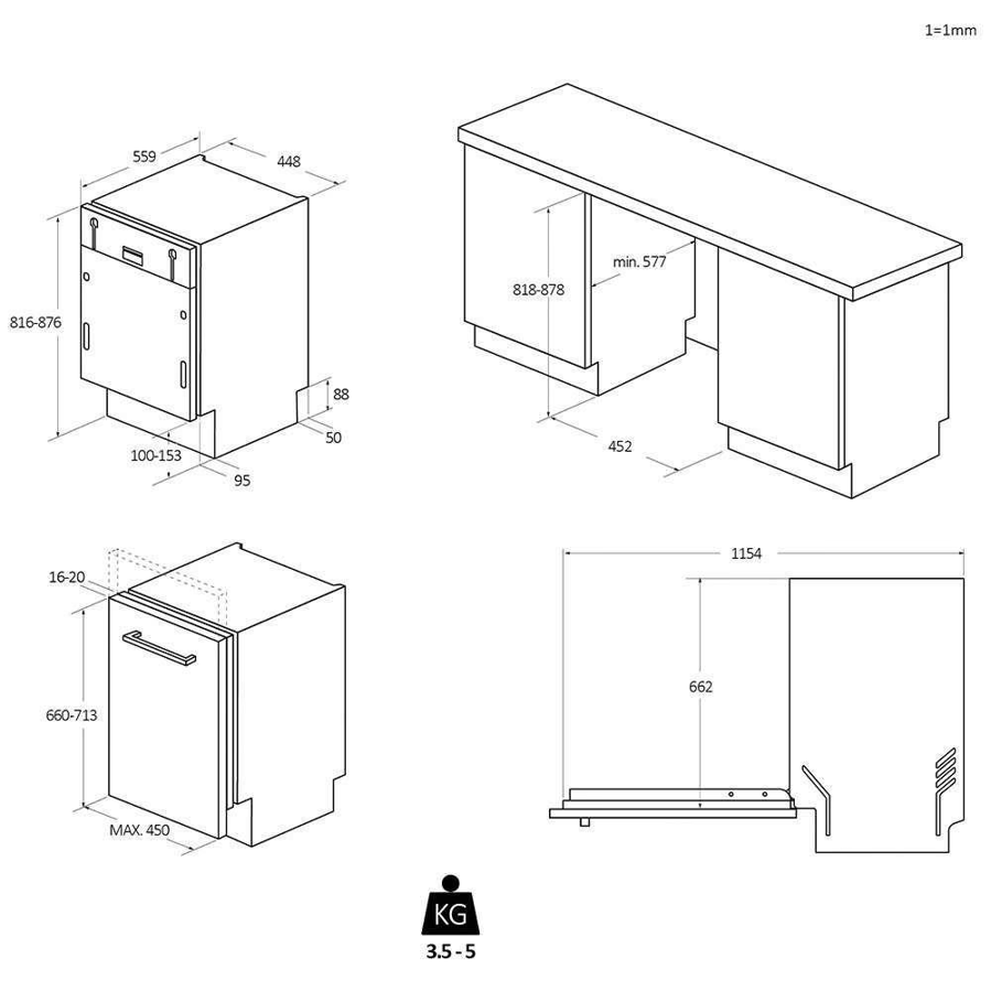 Ugradbena perilica posuđa Haier XI1C1TB4LPCFB AirDry WiFi