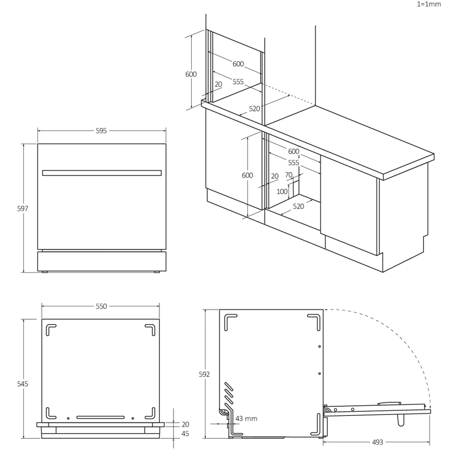 Ugradbena perilica posuđa Haier XPI8D9FFB AirDry WiFi