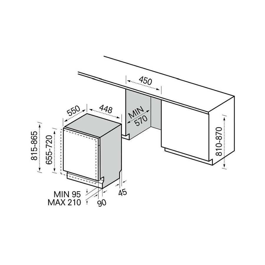 Ugradbena perilica posuđa Midea MID45S201-HR