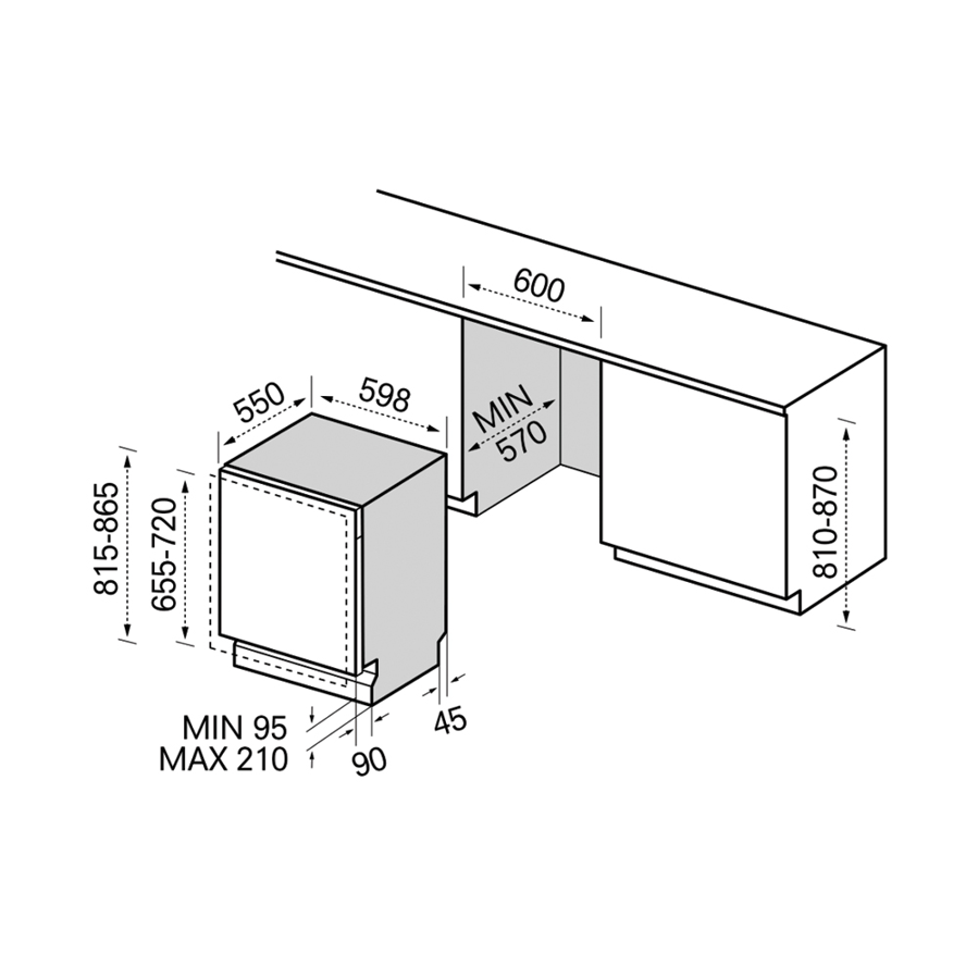 Ugradbena perilica posuđa Midea MID60S130