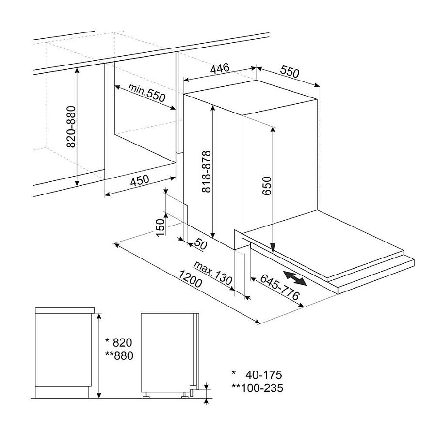 Ugradbena perilica posuđa Smeg ST4523IN