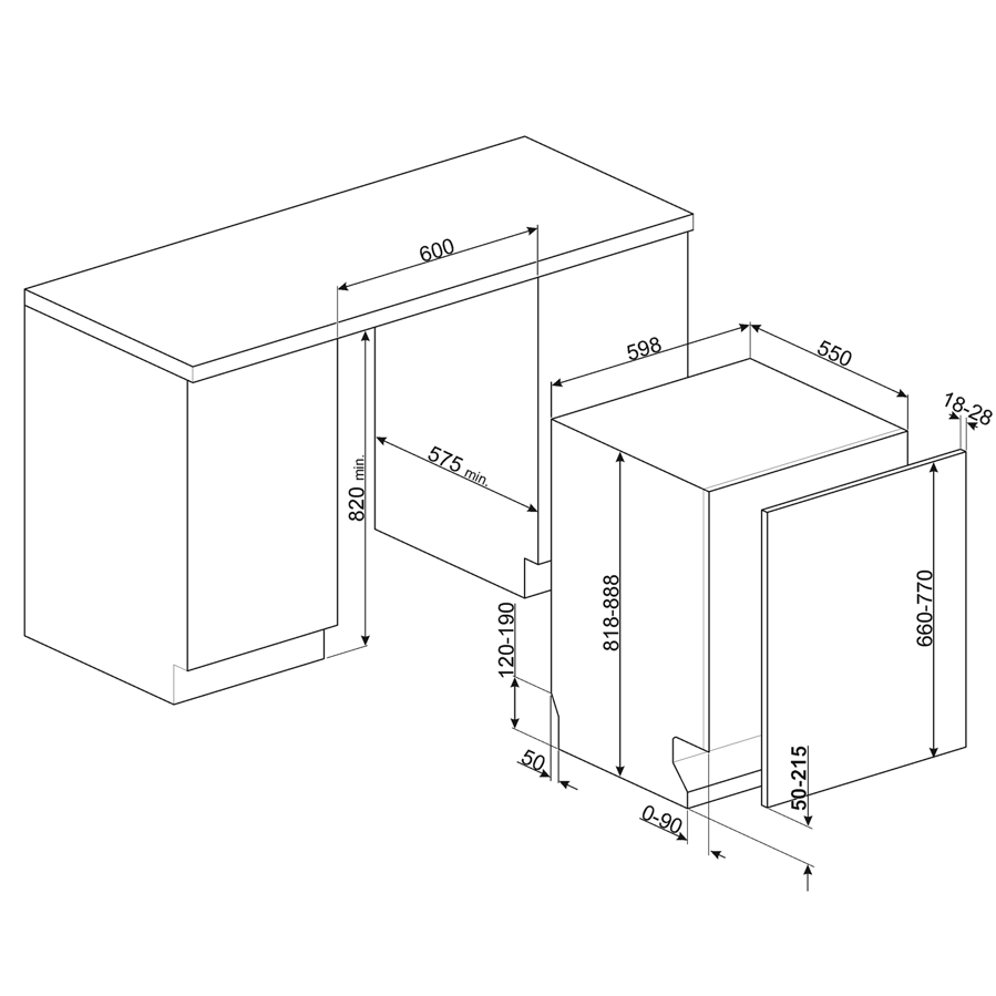 Ugradbena perilica posuđa Smeg STL324AQLL