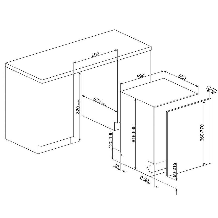 Ugradbena perilica posuđa Smeg STL333CL