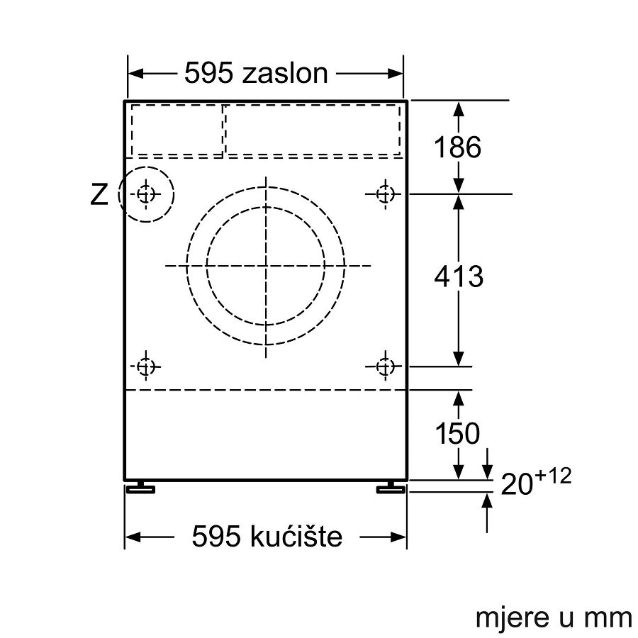 Ugradbena perilica sušilica rublja Bosch WKD28543EU