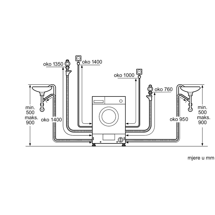 Ugradbena perilica sušilica rublja Bosch WKD28543EU