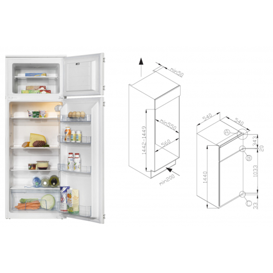 Ugradbeni hladnjak Amica EDTS374900