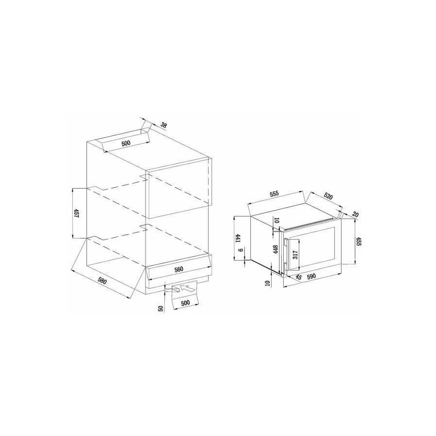 Ugradbeni hladnjak za vino Avintage AVI24S2X