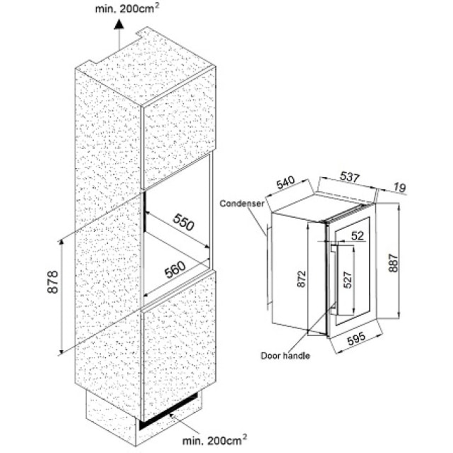 Ugradbeni hladnjak Avintage AVI48CDZA